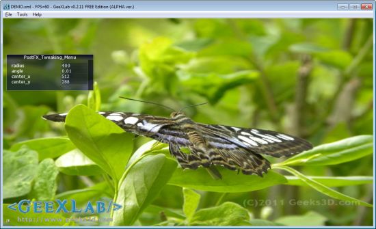 Swirl / whirl filter in GLSL