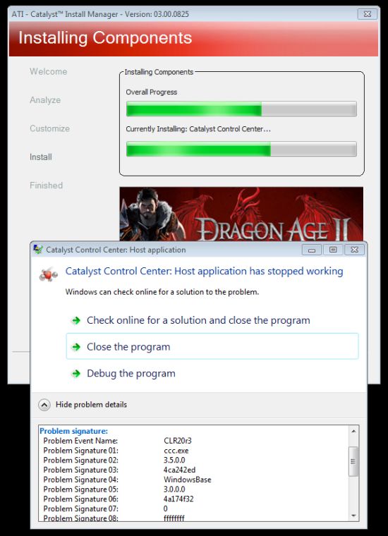 AMD Catalyst 11.5, CCC crash...