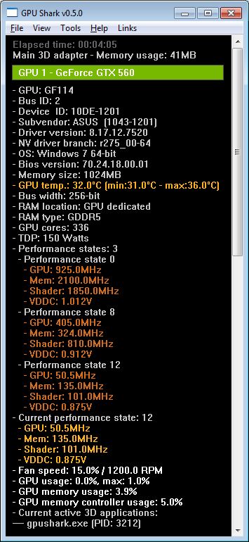 ASUS GTX 560 DC2 TOP + GPU Shark