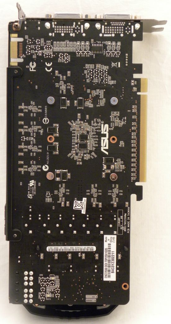 ASUS GTX 560 DCII TOP, PCB rear side