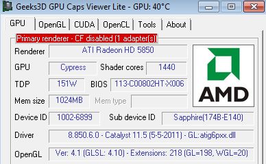 AMD Catalyst 11.5 hotfix + Radeon HD 5850