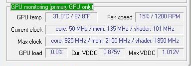 GPU Caps Viewer 1.12.0, GeForce GPU monitoring