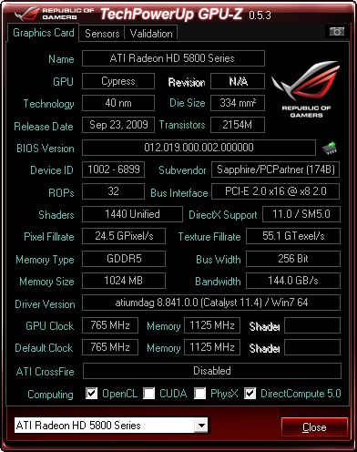 Download) GPU-Z 0.5.3 ROG Edition | Geeks3D