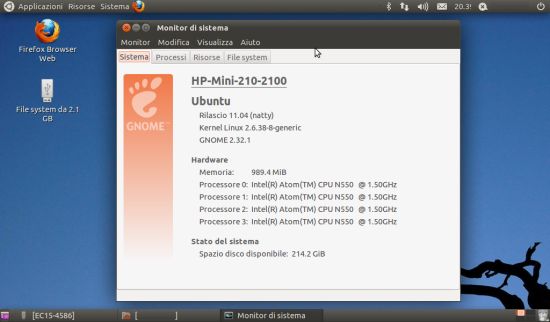 HP Mini 210-2100 Netbook and Linux Ubuntu 11.04