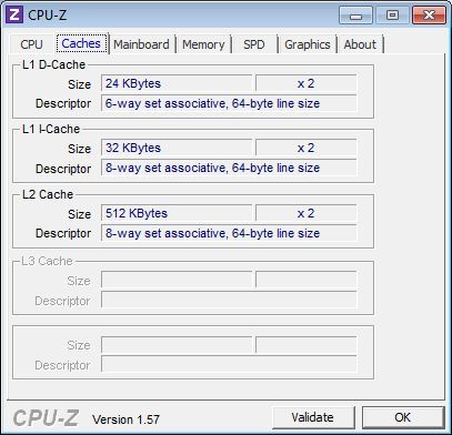 HP Mini 210-2100 Netbook, CPU-Z