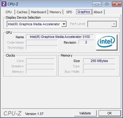 HP Mini 210-2100 Netbook, CPU-Z