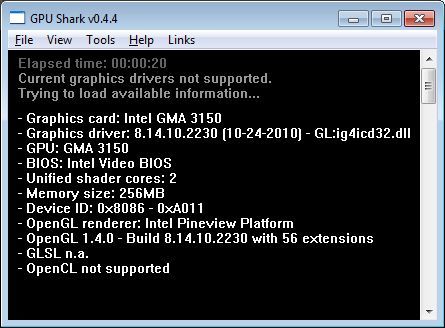 HP Mini 210-2100 Netbook, GPU Shark