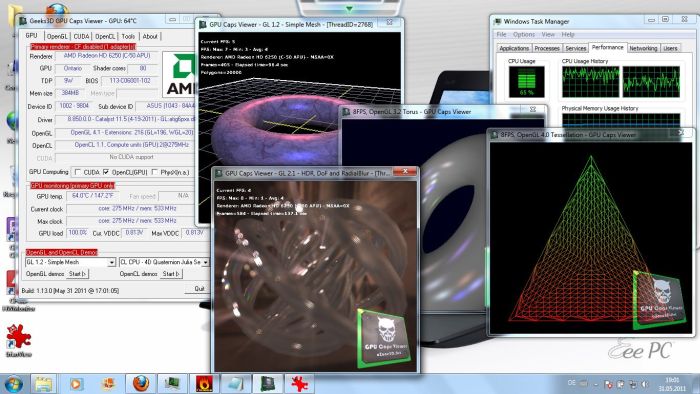 ASUS EeePC 1215B Netbook - GPU Caps Viewer
