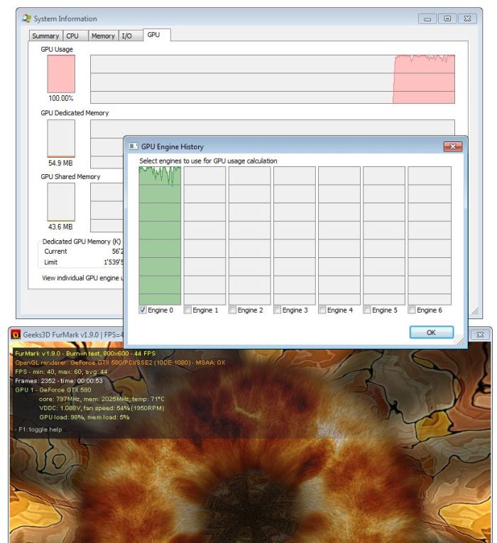 Process Explorer 15.0 With GPU Support, GTX 580