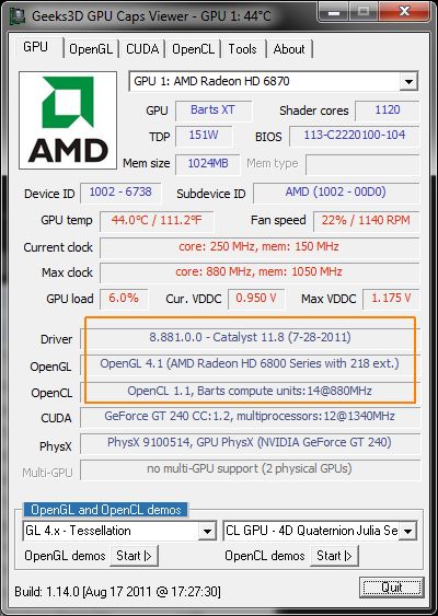 AMD Catalyst 11.8 WHQL, GPU Caps Viewer