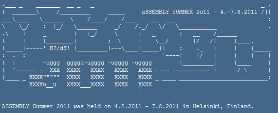 (Demoscene) Assembly 2011 Demo and 4k Productions