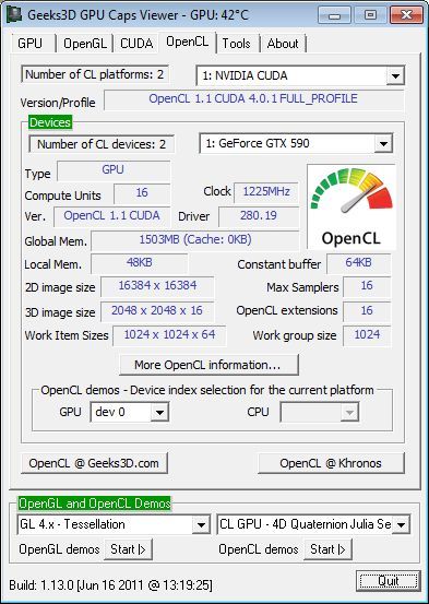 ASUS GeForce GTX 590 Dual-GPU Graphics Card, GPU Caps Viewer CUDA details