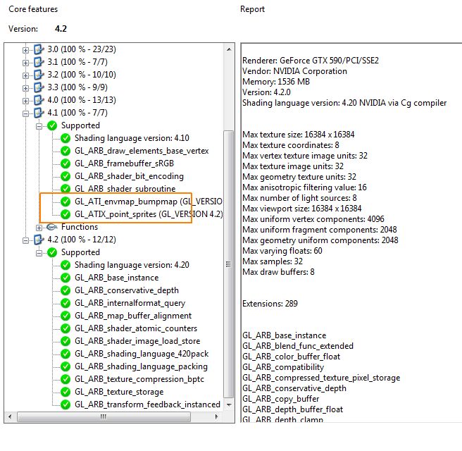 GLview + GTX 590 + GL_ATIX_point_sprites / GL_ATI_envmap_bumpmap