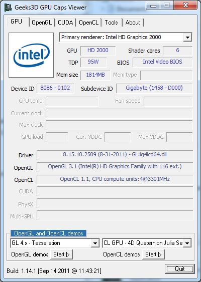 intel gma 4500 graphics card