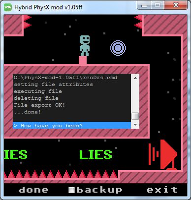 Hybrid PhysX Patch v1.05ff