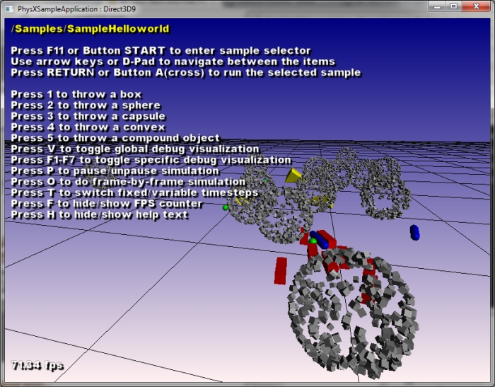 NVIDIA PhysX 3.1 SDK demo