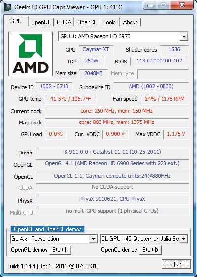 AMD Catalyst 11.11 GPU Caps Viewer