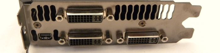Graphics card output connectors
