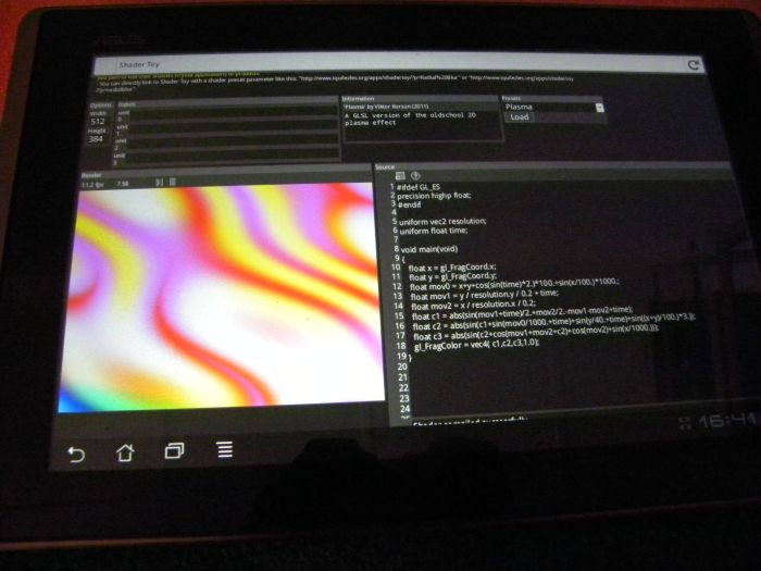 ASUS Eee Pad Transformer, WebGL test