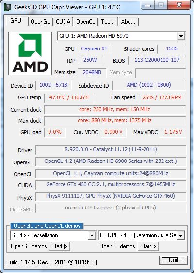 AMD Catalyst 11.12 GPU Caps Viewer