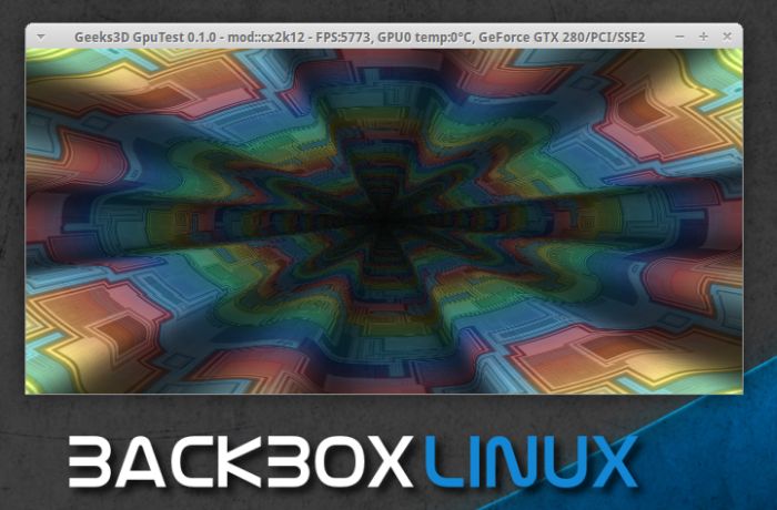 Backbox Linux, OpenGL test, R270.41 driver, GeForce GTX 280