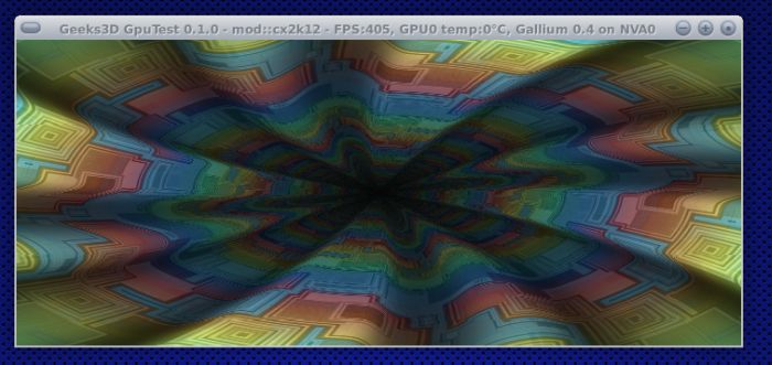 Nouveau driver, OpenGL test, NVA0 renderer