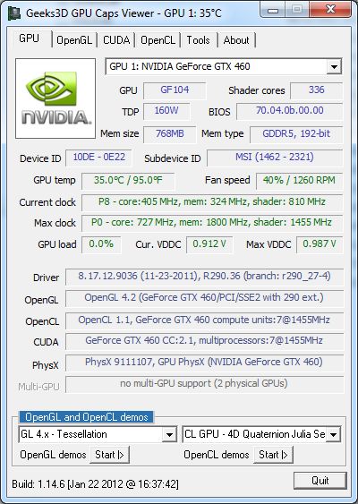 GPU Caps Viewer