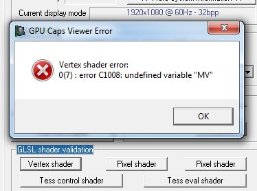 GPU Caps Viewer 1.15.0, GLSL shader validation utility