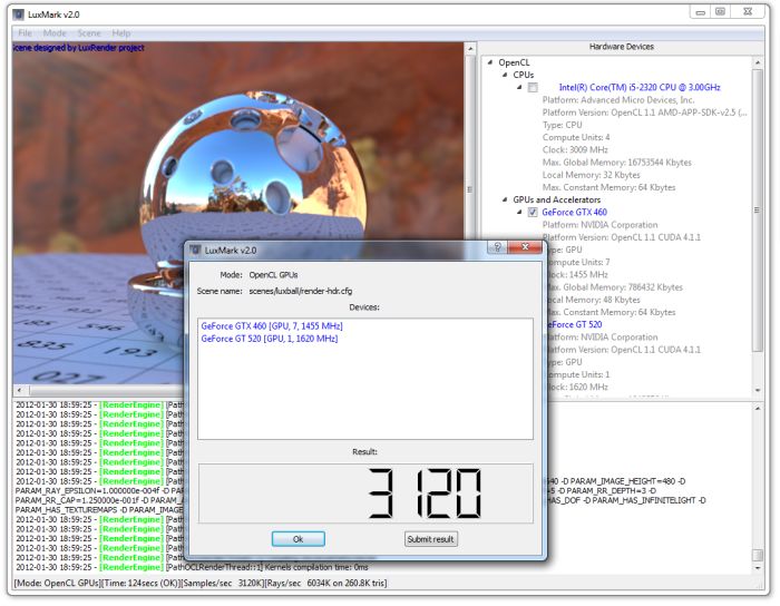 LuxMark 2.0, OpenCL Benchmark for GPUs and CPUs