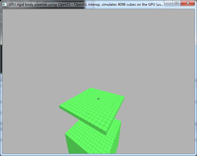 OpenCL Rigid Body Simulation Test, GeForce GTX 460