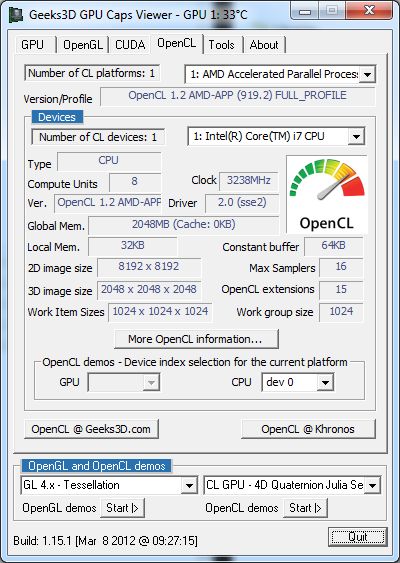 Catalyst 12.2, OpenCL version