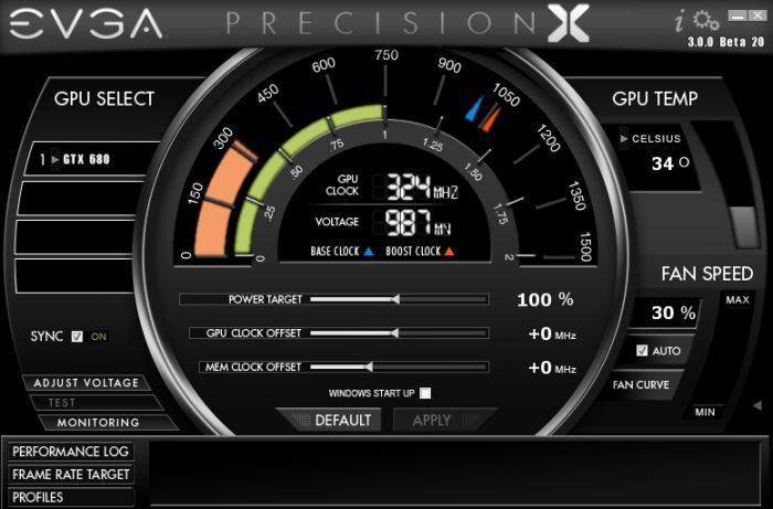 GeForce GTX 680, EVGA Precision