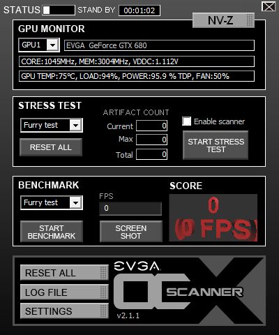 evga precision x oc scanner driver crash