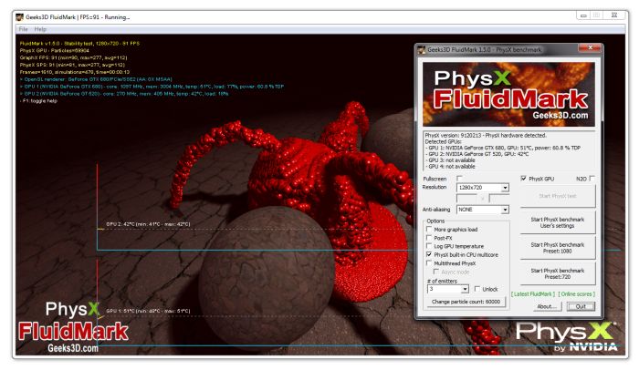 FluidMark 1.5.0 PhysX Benchmark
