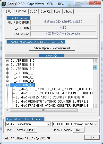 Opengl 2.0   Windows 7 -  9