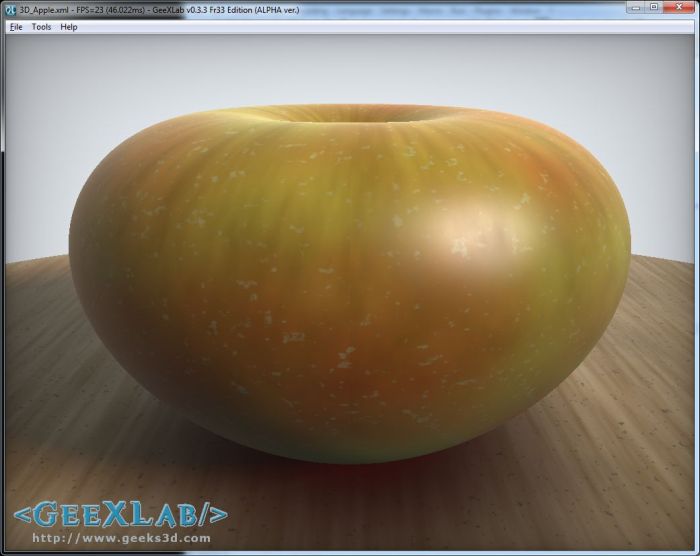GeeXLab, procedural apple