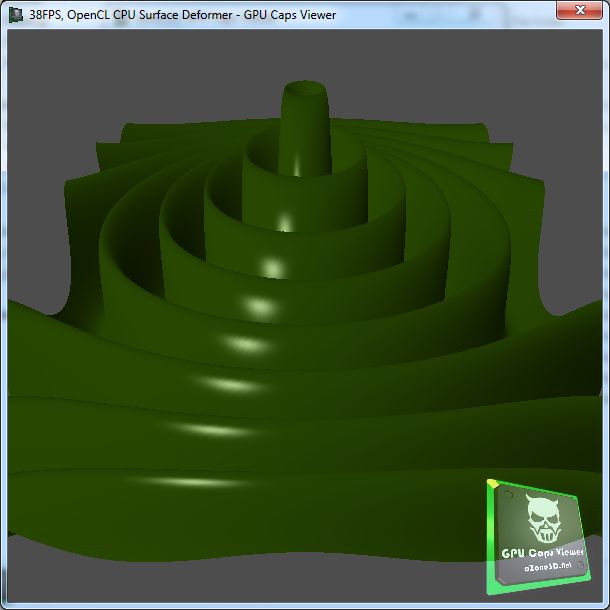 GPU Caps Viewer, OpenCL mesh deformer demo, CPU