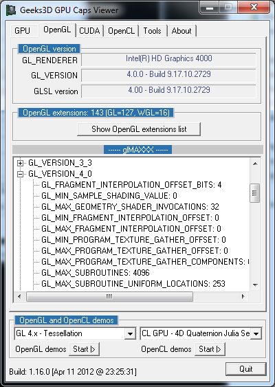   Intel Hd Graphics 4000  Windows 8 64 -  2