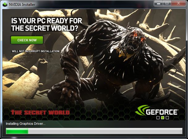 NVIDIA GeForce drivers installation