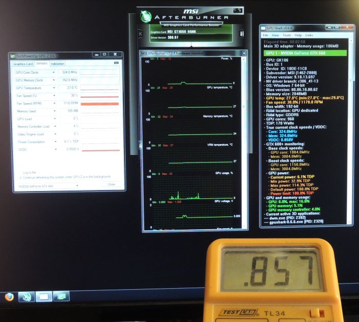 MSI GeForce GTX 660 HAWK - voltage check points