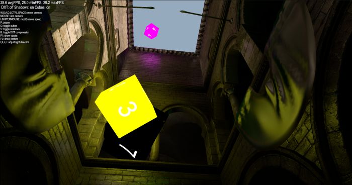 Voxel Cone Tracing Global Illumination in OpenGL 4.3