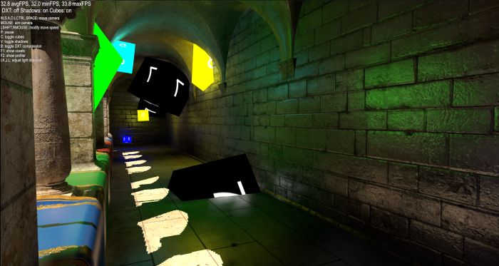 Voxel Cone Tracing Global Illumination in OpenGL 4.3
