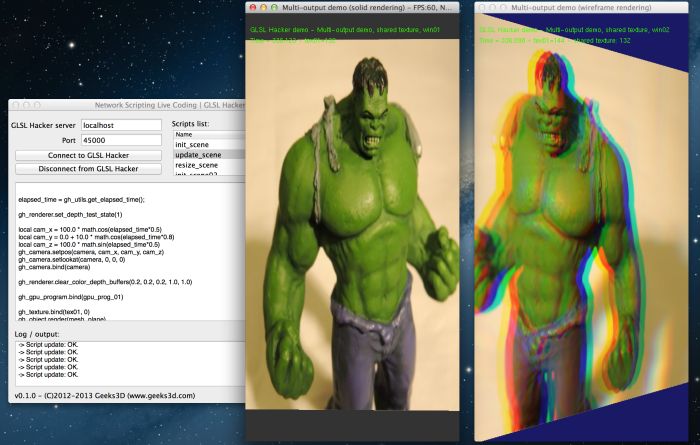 GLSL Hacker, multi-output demo on OSX