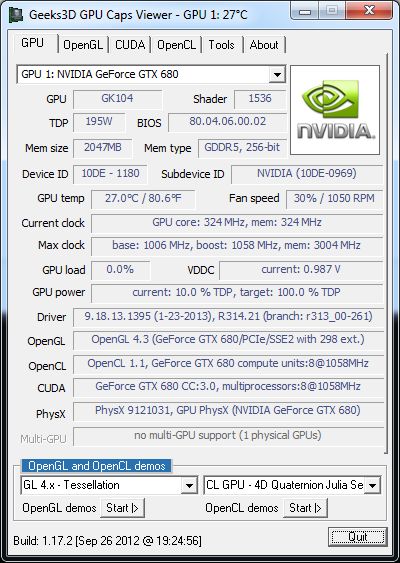 R314.21 + GTX 680 + GPU Caps Viewer