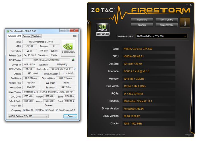 Zotac FireStorm Graphics Card Overclocking Utility
