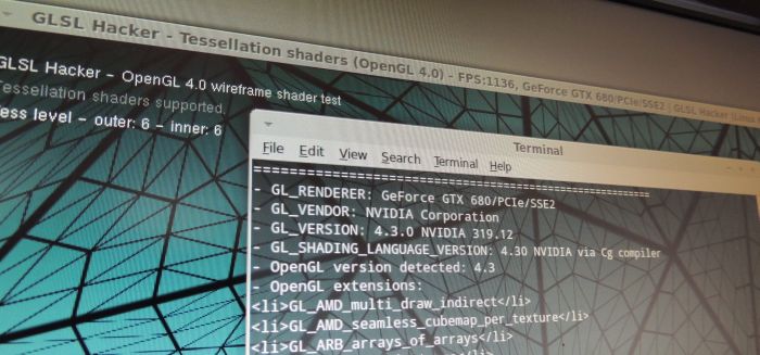 NVIDIA R319.12 for Linux, Solaris and FreeBSD, GLSL Hacker test