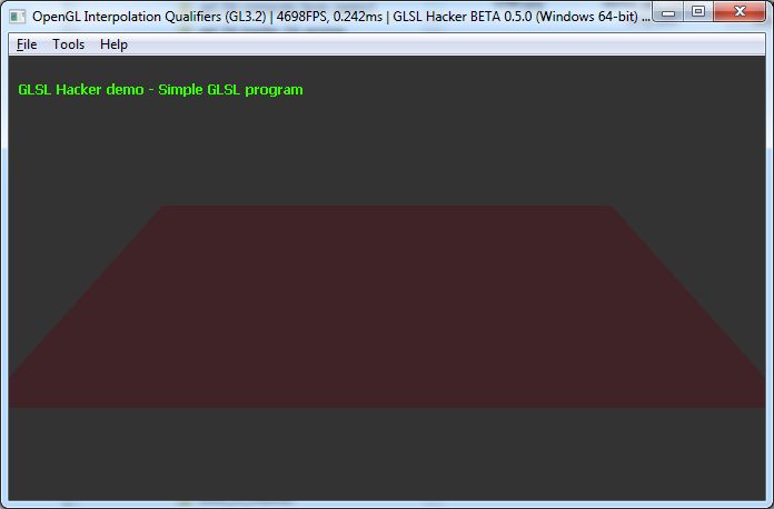 GLSL Hacker - OpenGL 3.2 interpolation qualifiers - smooth