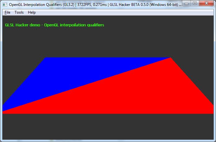 GLSL Hacker - OpenGL 3.2 interpolation qualifiers - smooth