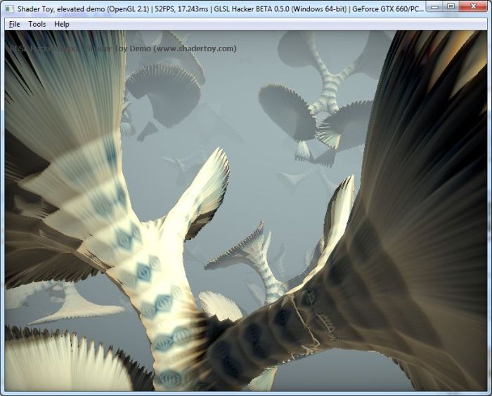 Shadertoy demo ported to GLSL Hacker