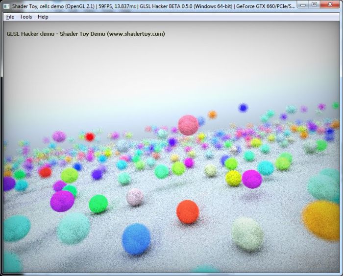 Shadertoy demo ported to GLSL Hacker